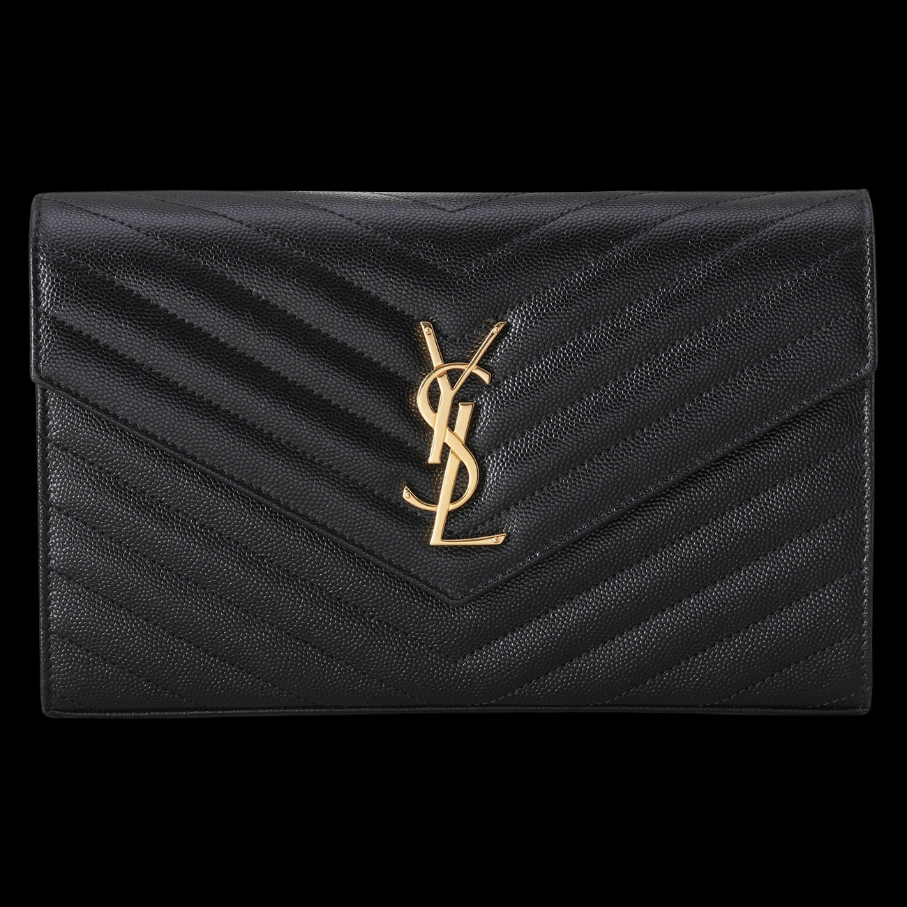YVES SAINT LAURENT(USED)생로랑 377828 모노그램 쉐브론 체인 크로스백